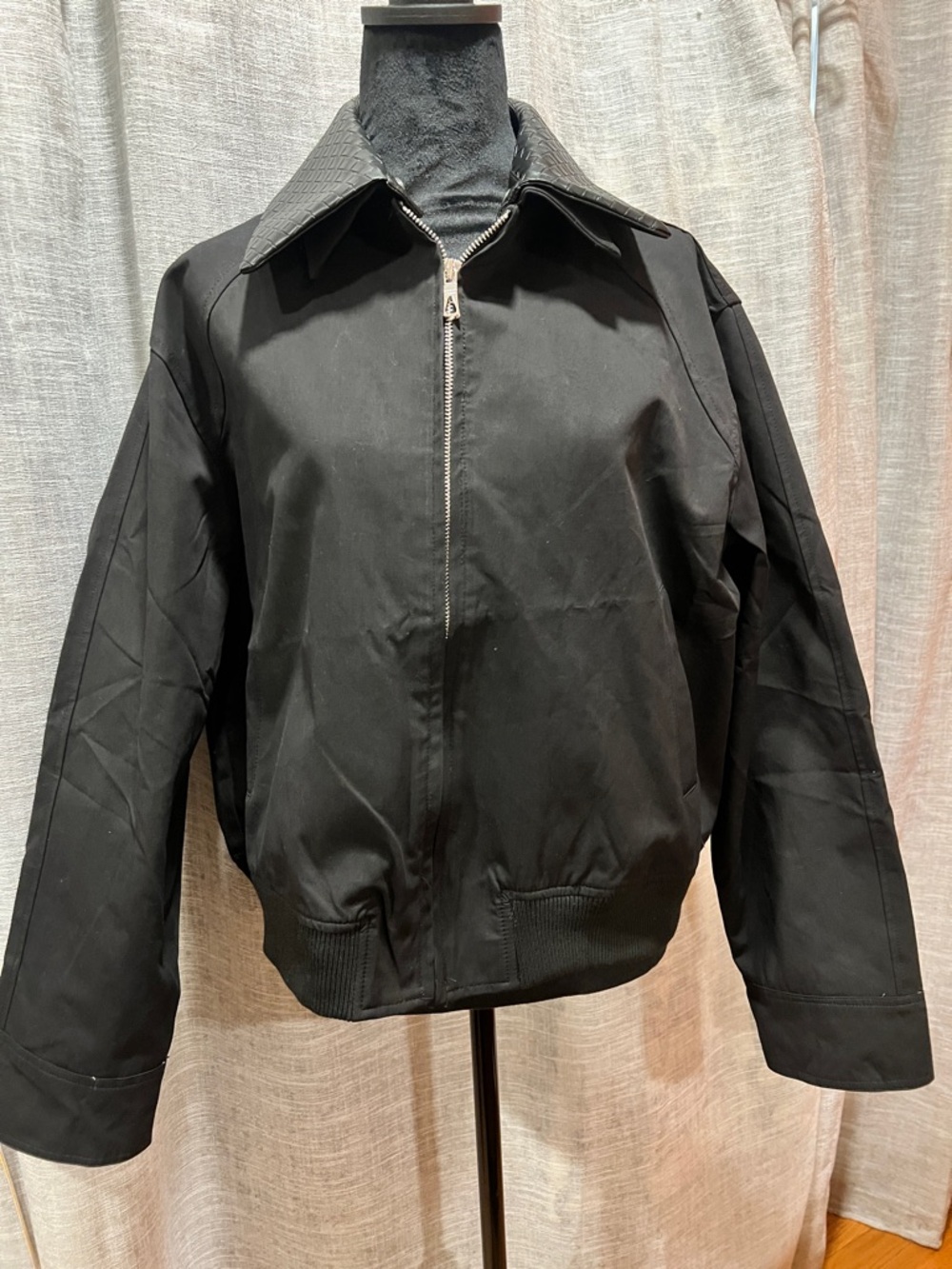 Bottega Veneta Black Quilted Removable Leather Collar Jacket - Size XL/IT 56 - Picture 4 of 10
